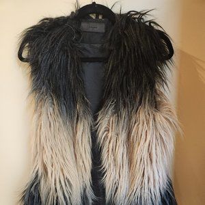BLANKNYC Women’s Faux Fur Vest Size Medium Black/White - Pre-Owned